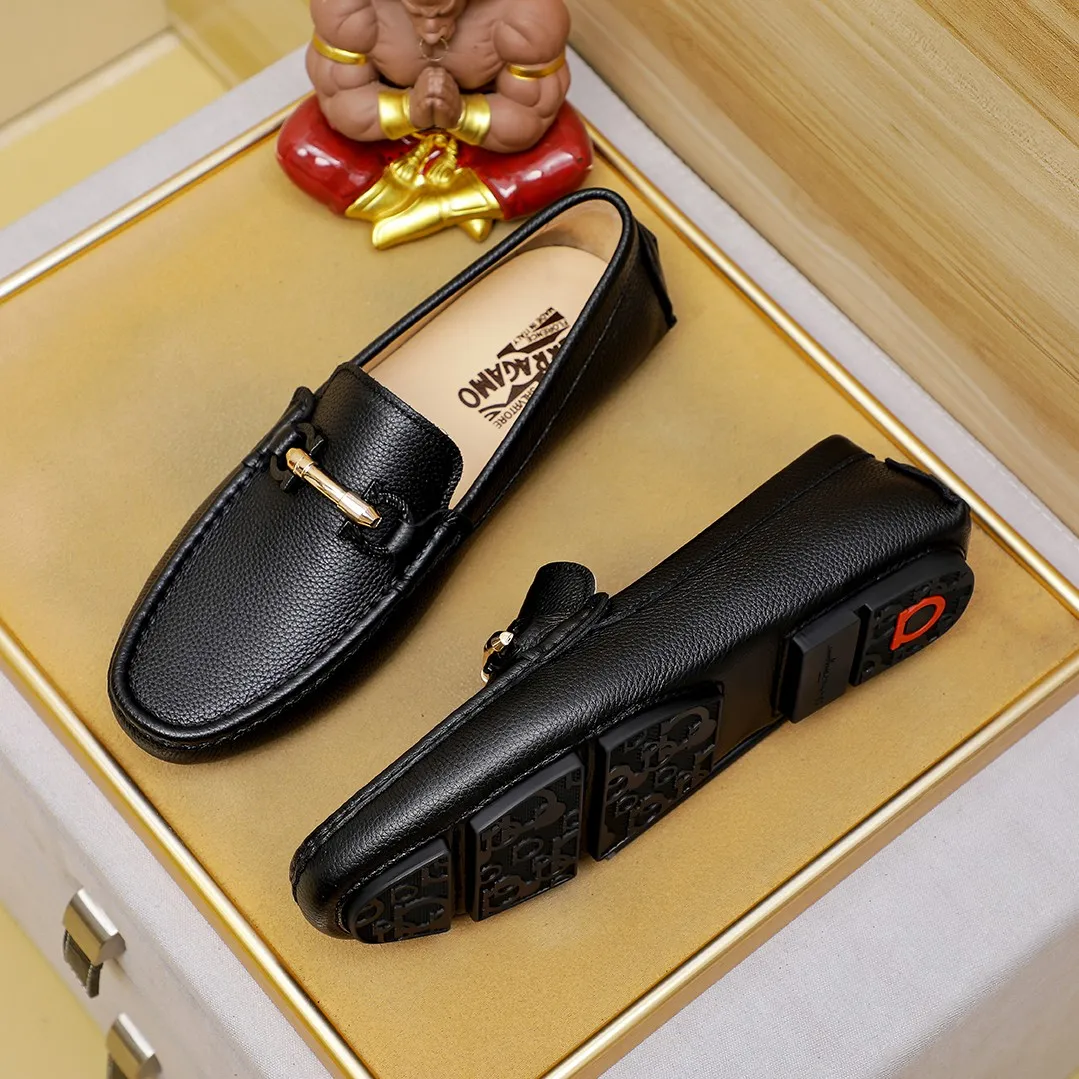 Men's shoes 💰360 🕷🕷【Ferragamo】Ferragamo Popular fashionable casual slip-on shoes🇨🇳Official website counter 1:1 production, original mold opening💯Good quality visible, imported high-end first-layer calfskin, luxurious pigskin lining🌿Very clear texture, high-quality waterproof, non-slip and wear-resistant outsole🎋High quality and low price, truly handmade🍓Color, code number 38-45